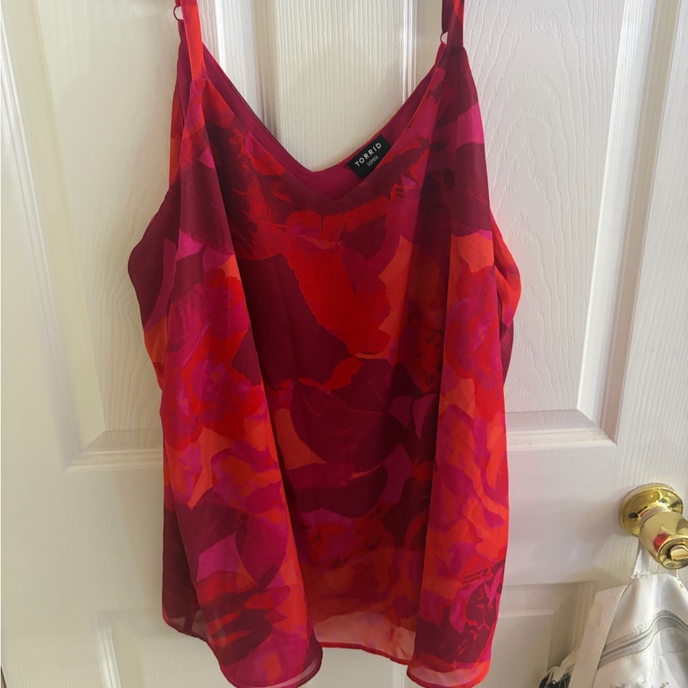Torrid Women's Vibrant Red and Pink Camisole